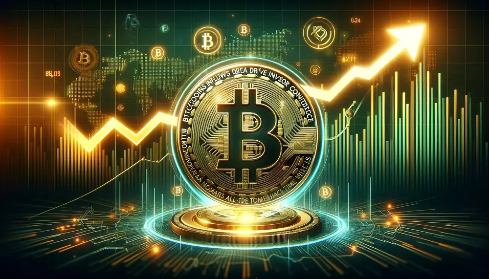 Bitcoin ETFs Inflows Drive Investor Confidence; BTC's Price Nears All-Time High