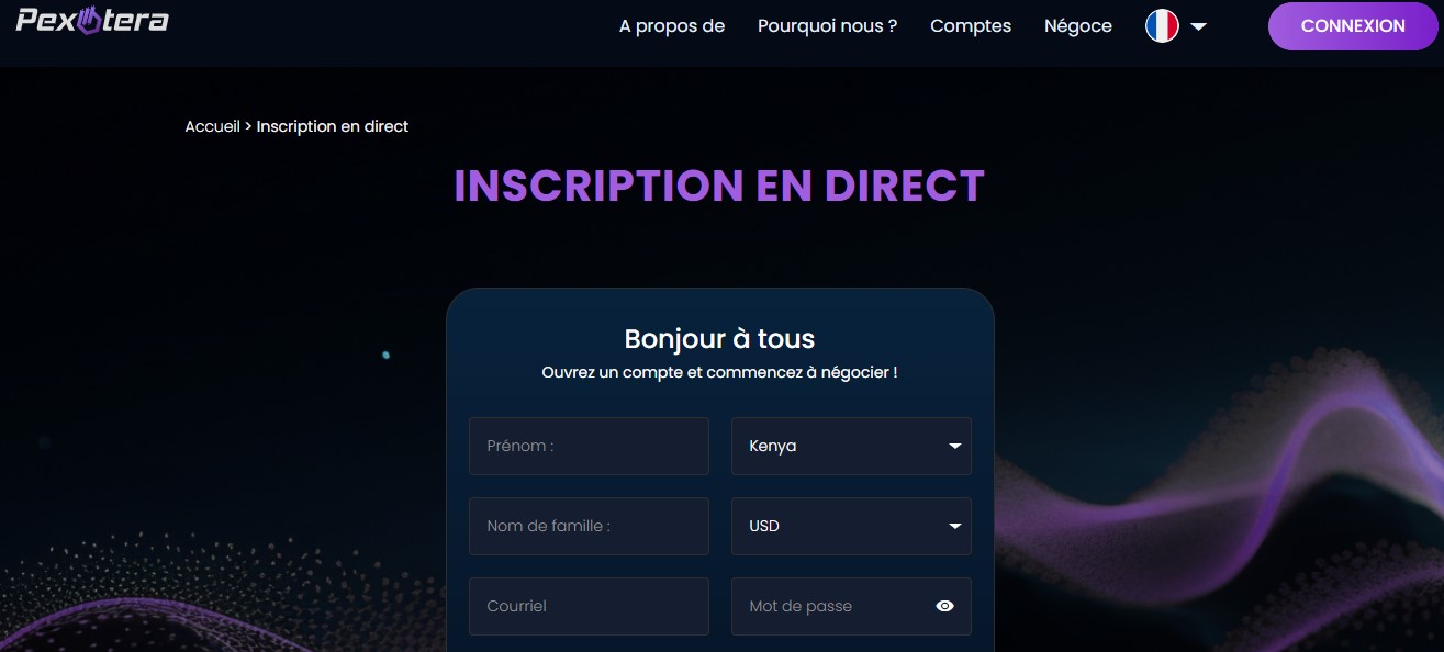 Pexotera Registration Page Pexotera Registration Page